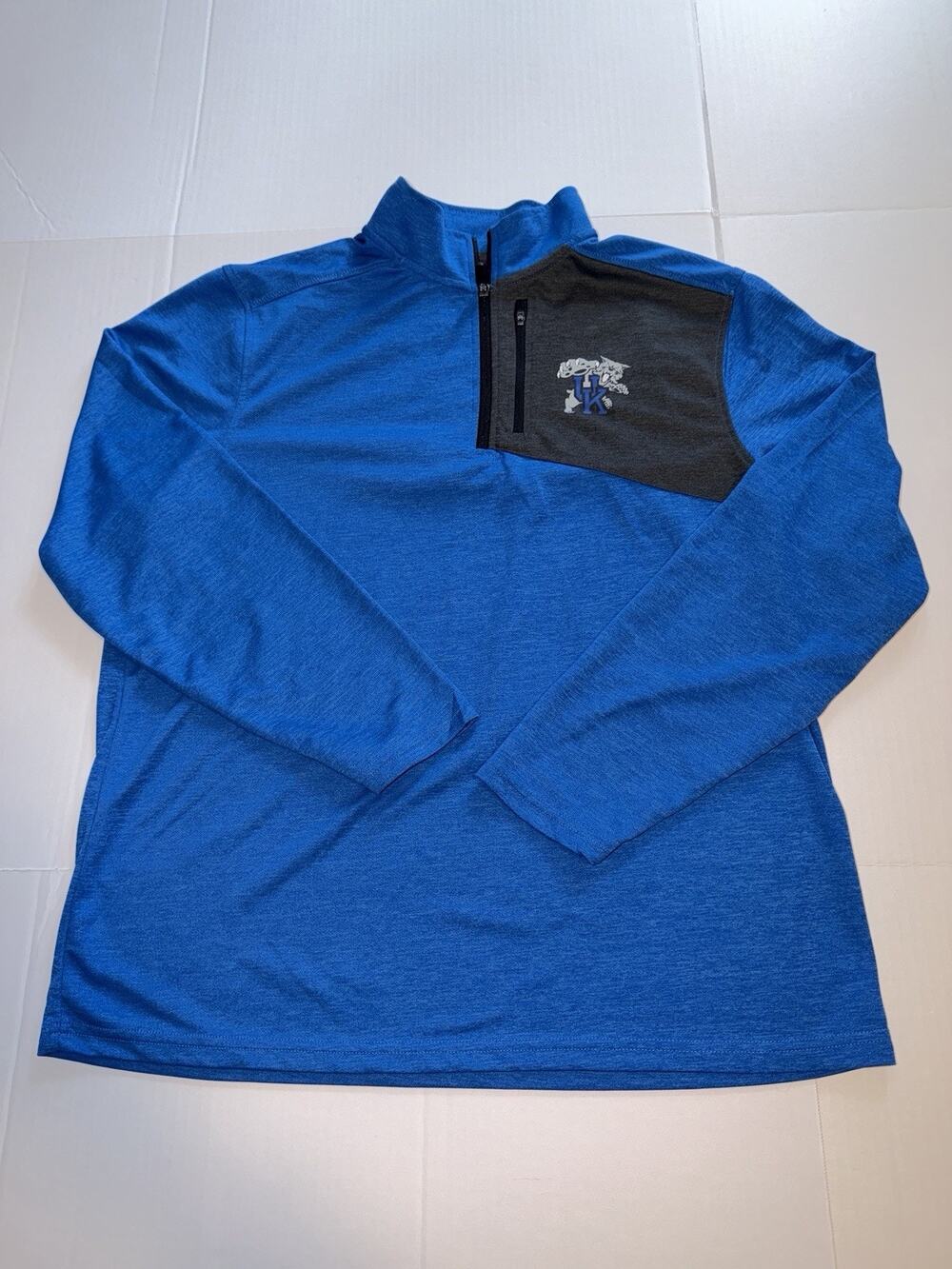 university of kentucky Men’s Quarter Zip Shirt With Old Logo Sz M